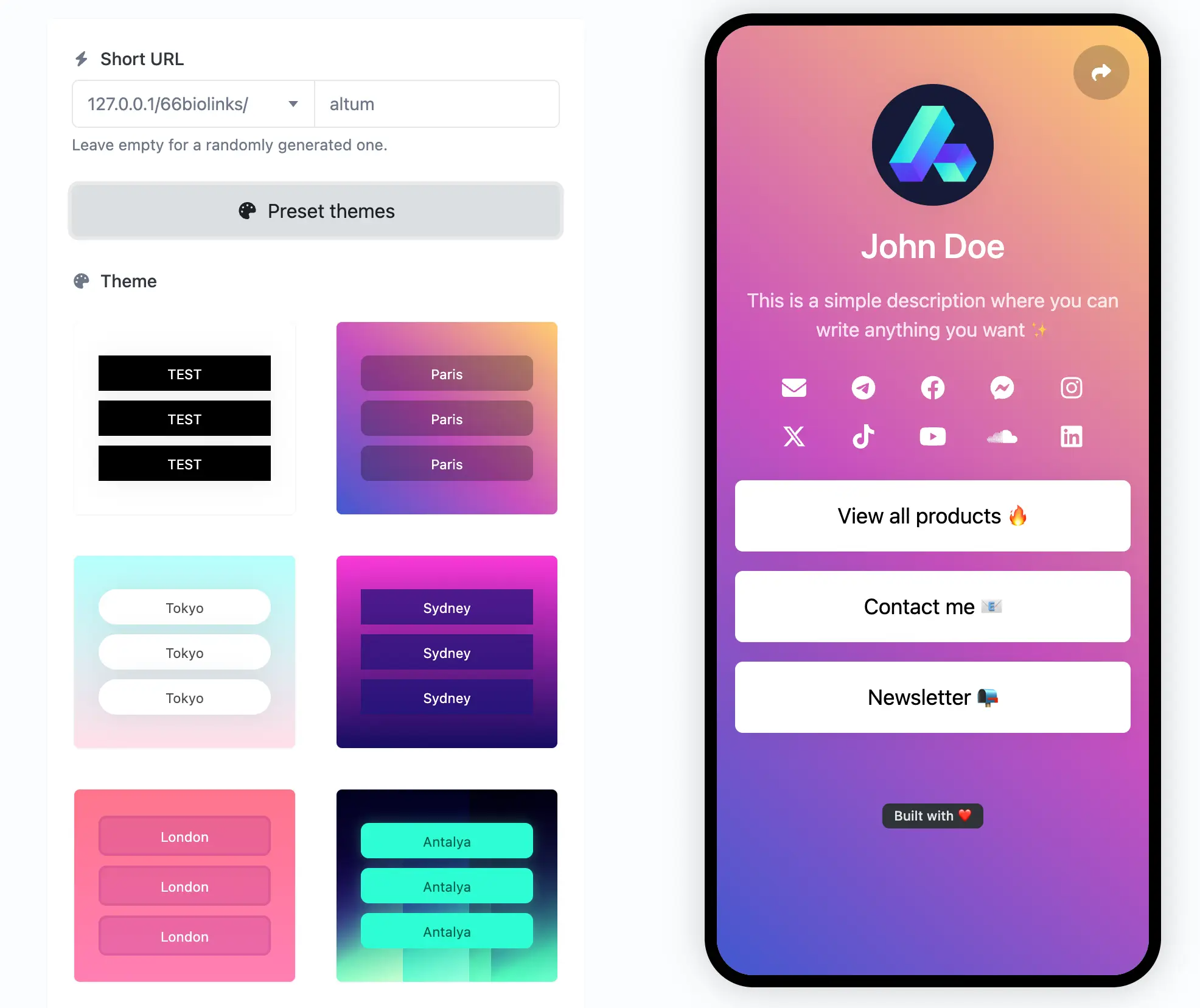 Biolink Pages