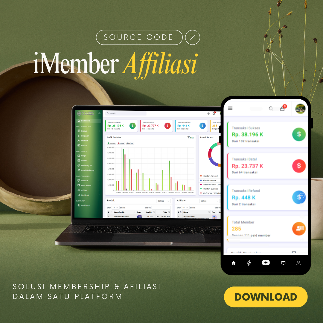iMember - script website membership afiliasi