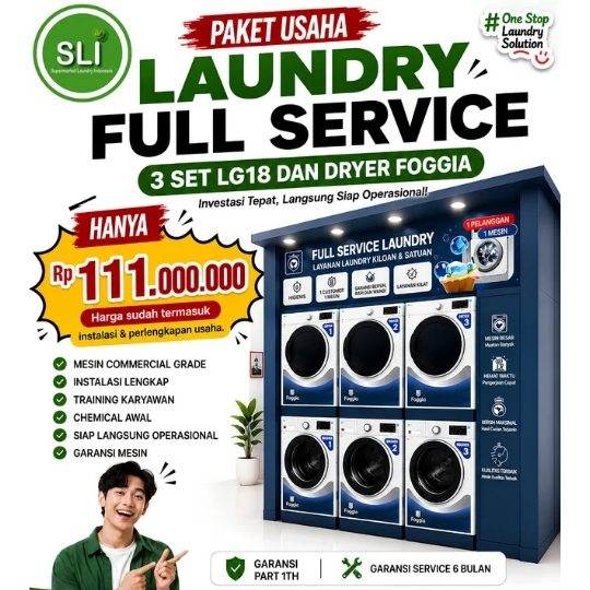 Paket Self Service Supermarket Laundry Indonesia