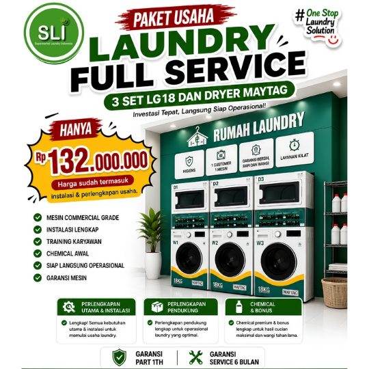 Paket Self Service Supermarket Laundry Indonesia