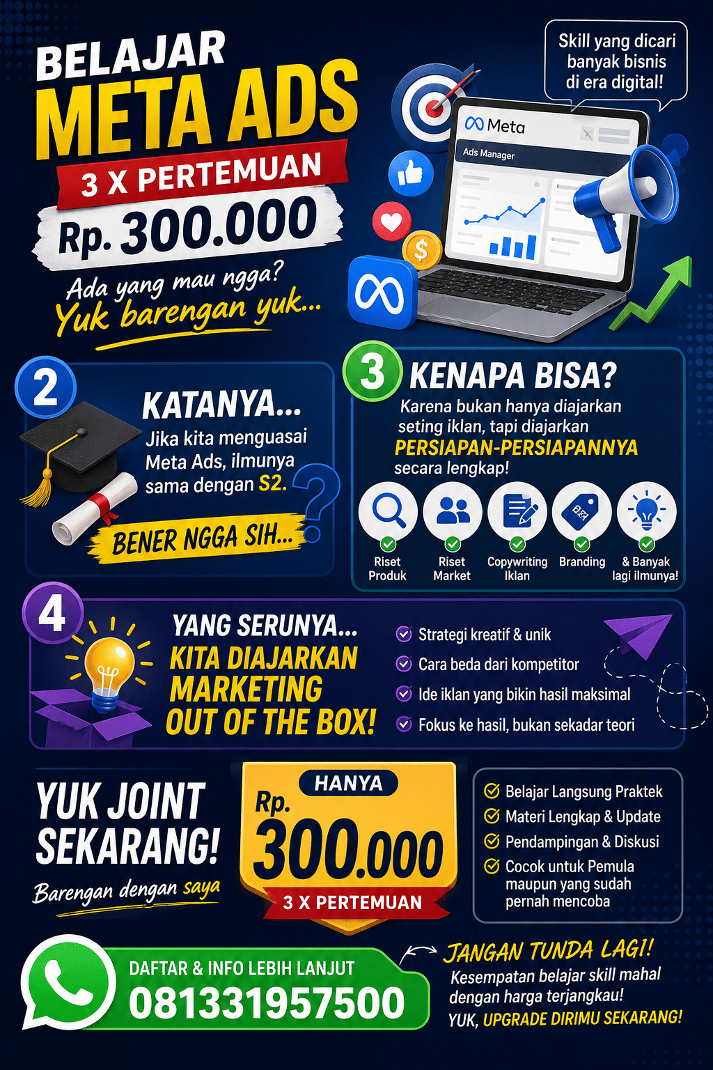 BELAJAR META ADS 3X PERTEMUAN