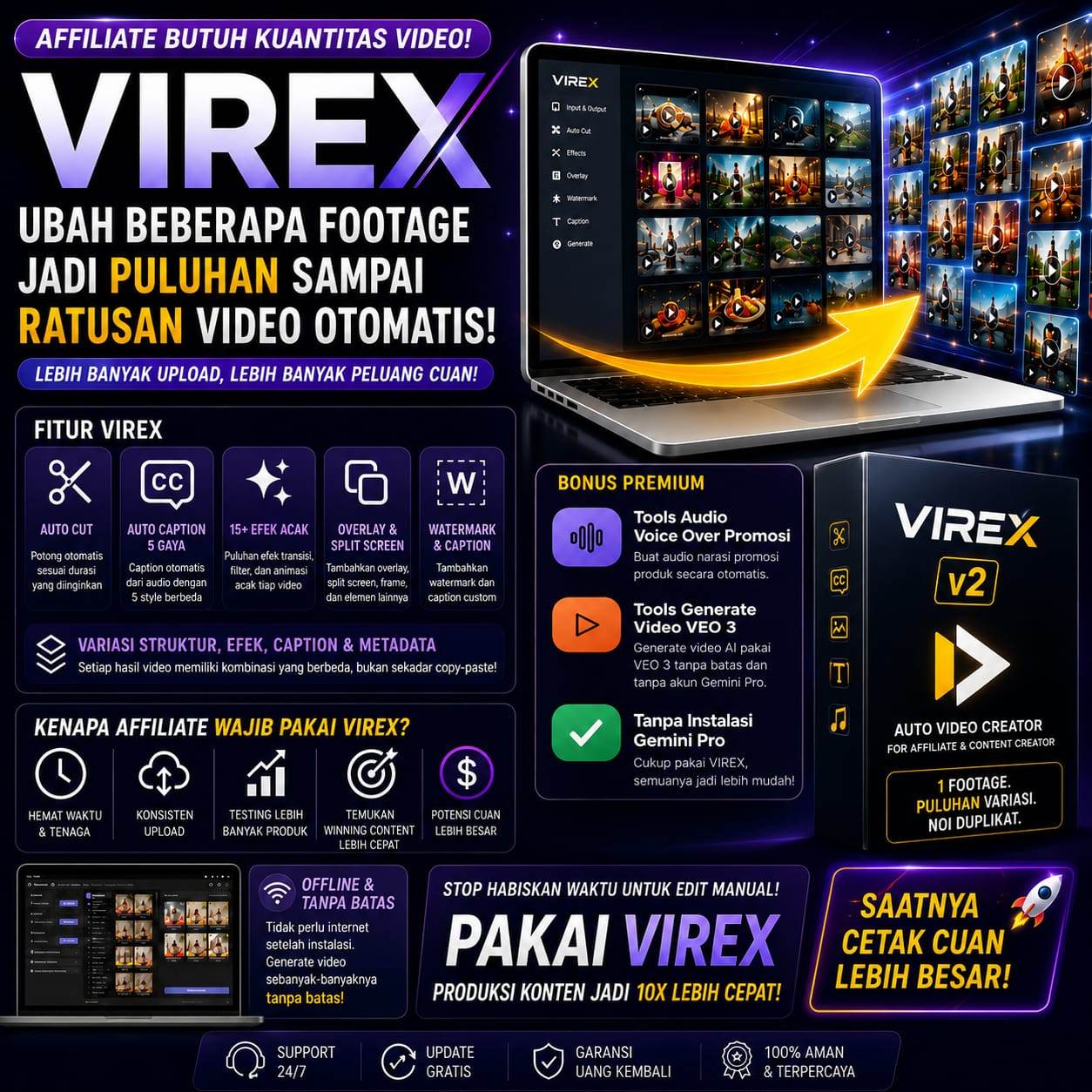 VIREX - Bikin Puluhan Bahkan Ratusan Video Otomatis