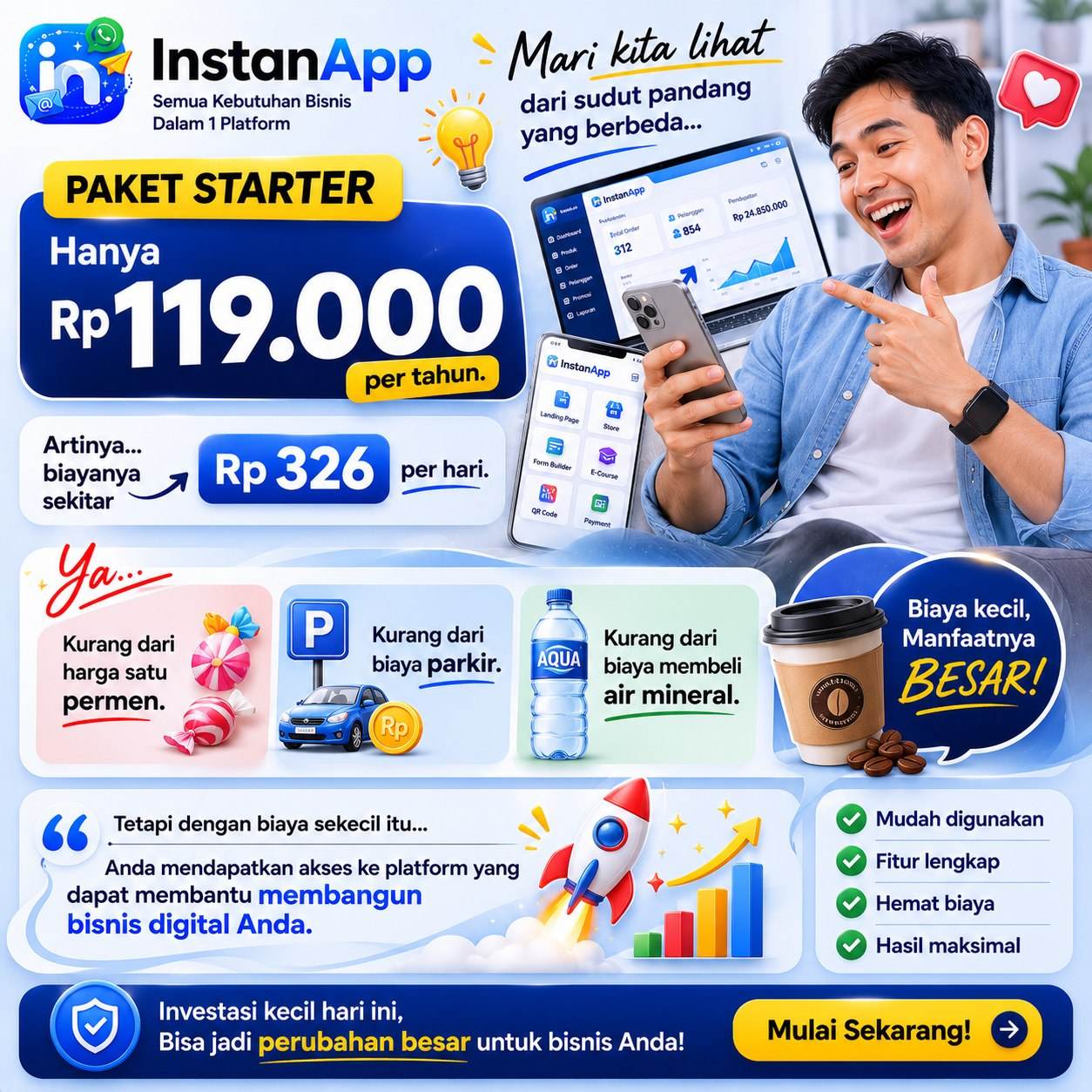 Instan App Paket Starter 1 Tahun