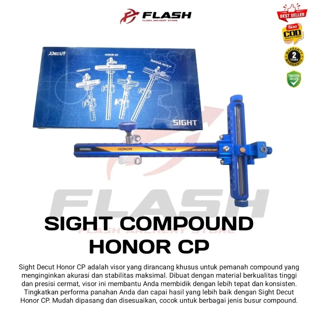 Fisir / Sight Compound BOW Honor CP Decut - Desain Khusus untuk Akurasi & Stabilitas - Pilihan Tepat untuk Pemanah Compound