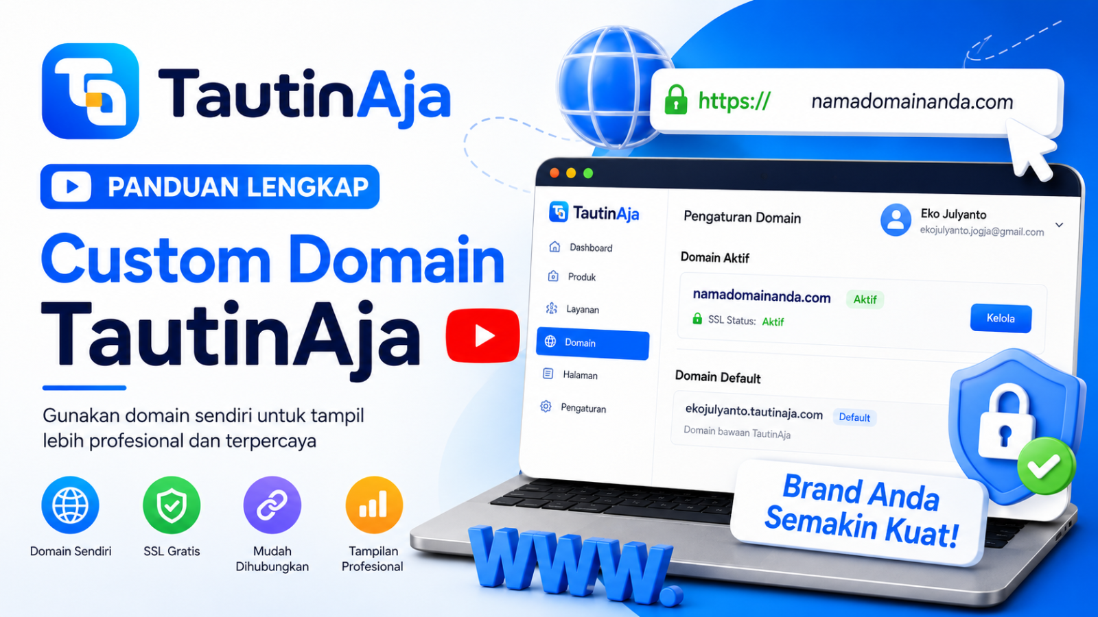 Menghubungkan Domain Kustom